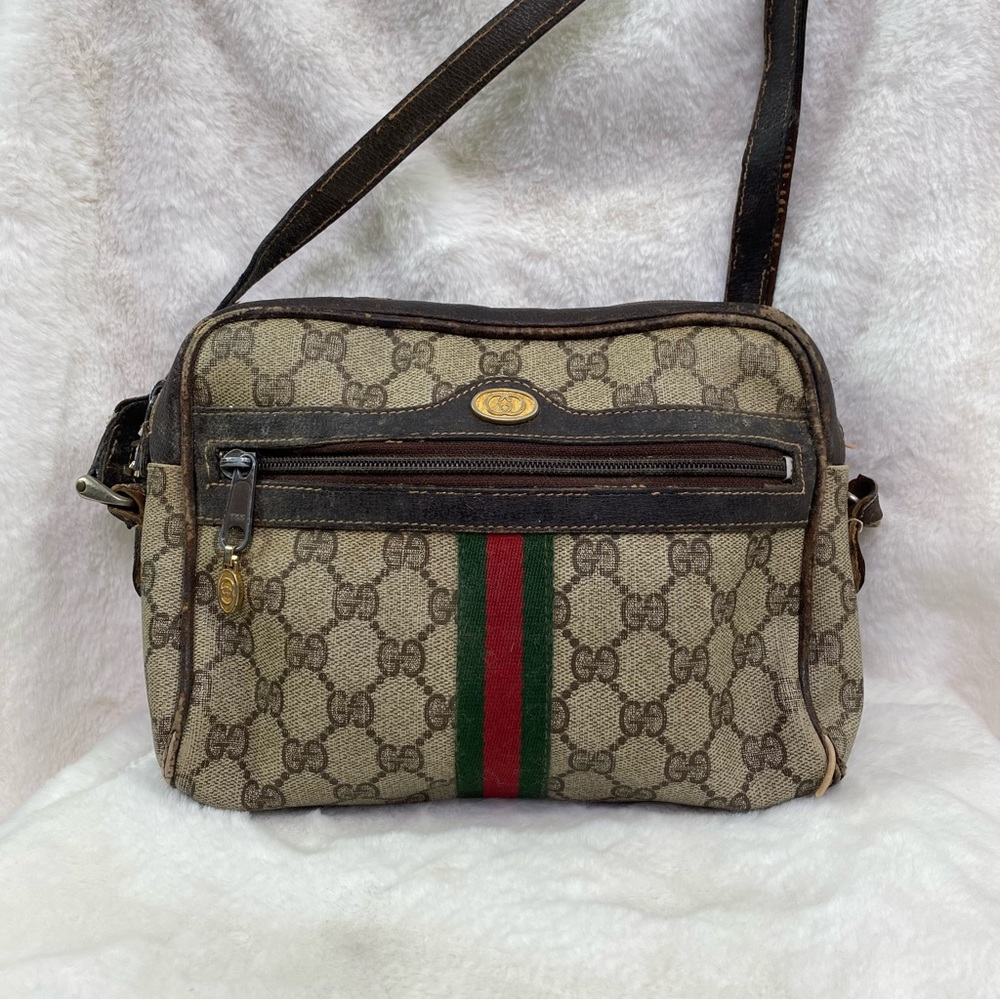 Gucci vintage GG monogrammed Sherry Line Web Stripe Crossbody